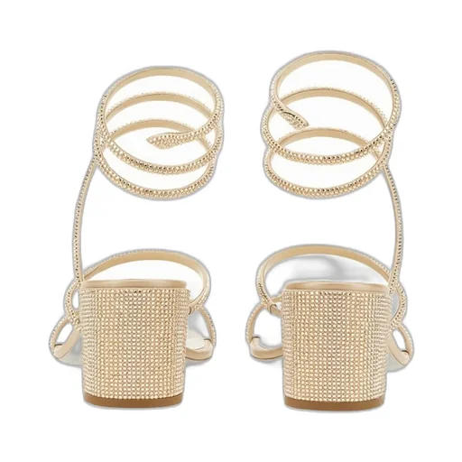 René Caovilla Cleo Ankle Strap Embellished Sandals