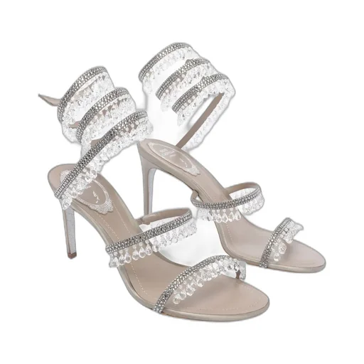 René Caovilla Embellished Heeled Sandals