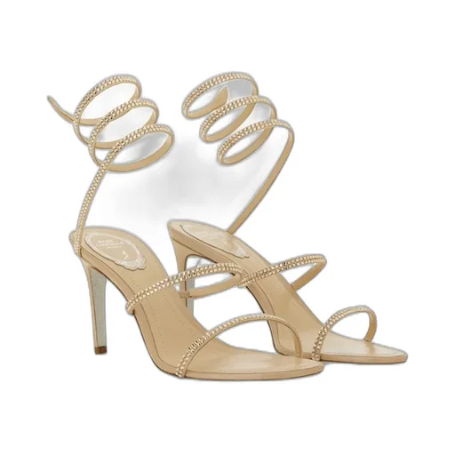 René Caovilla Embellished Ankle Strap Sandals