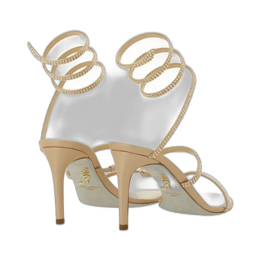 René Caovilla Embellished Ankle Strap Sandals