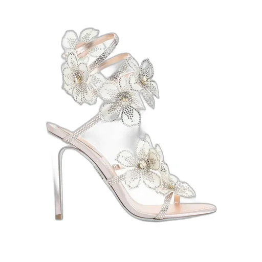 Rene Caovilla Floral Embellished Sandals