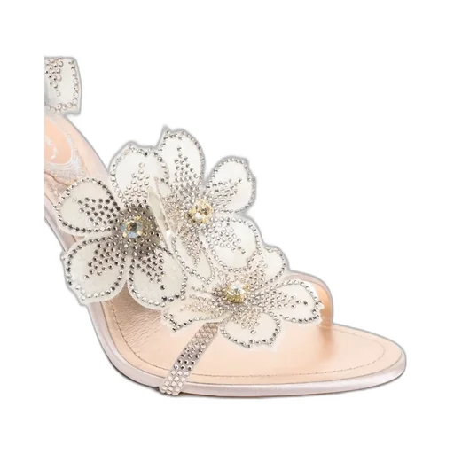 Rene Caovilla Floral Embellished Sandals