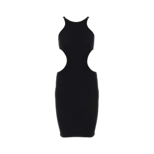 Reina Olga Halter Neck-Out Ribbed Dress