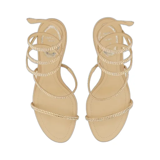 René Caovilla Embellished Ankle Strap Sandals