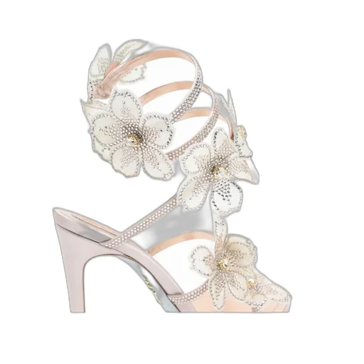 Rene Caovilla Floral Embellished Sandals
