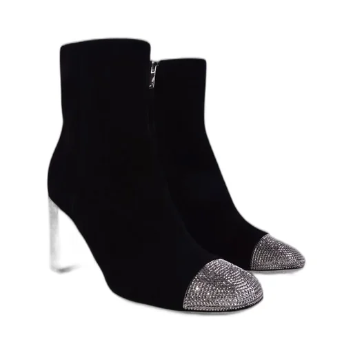 René Caovilla Embellished Pointed Toe Ankle Boots