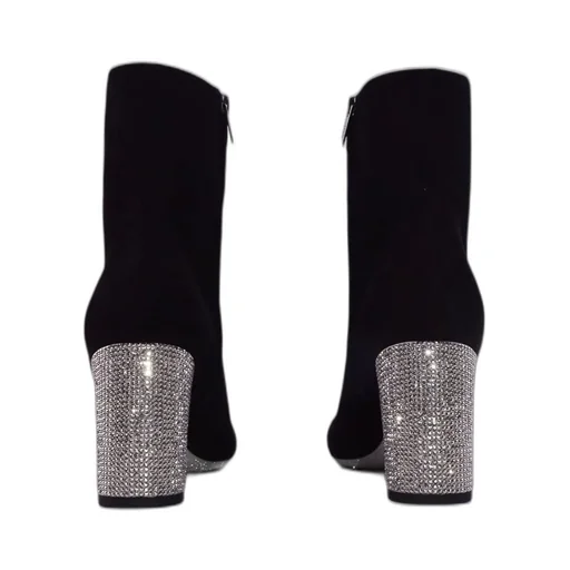René Caovilla Embellished Pointed Toe Ankle Boots