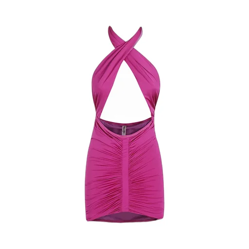 Reina Olga Halter Cutout Dress