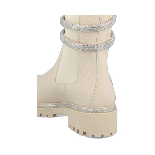 René Caovilla Embellished Round Toe Boots