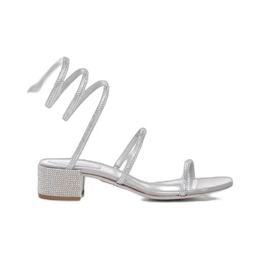 René Caovilla Cleo Embellished Open Toe Sandals