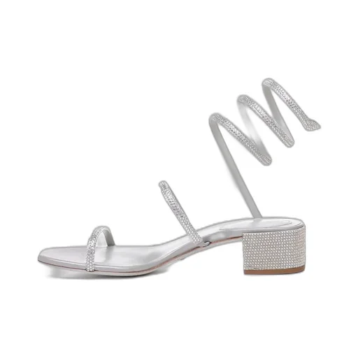 René Caovilla Cleo Embellished Open Toe Sandals