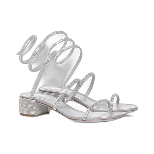 René Caovilla Cleo Embellished Open Toe Sandals