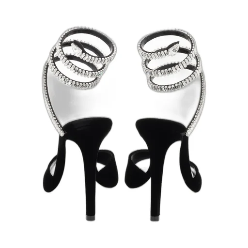 René Caovilla Spark Velvet Sandals