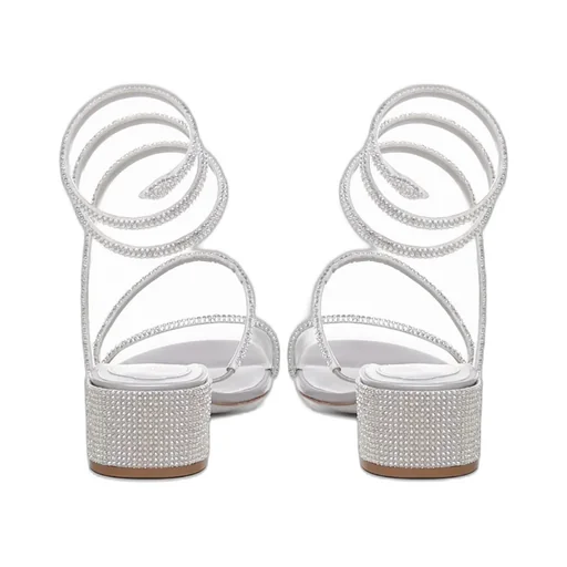 René Caovilla Cleo Embellished Open Toe Sandals