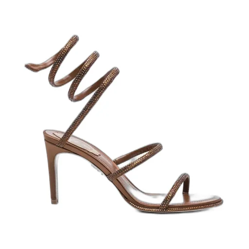 René Caovilla Embellished High Stiletto Heel Sandals
