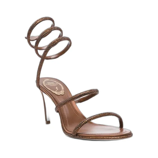 René Caovilla Embellished High Stiletto Heel Sandals