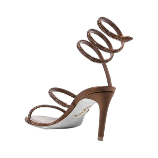 René Caovilla Embellished High Stiletto Heel Sandals