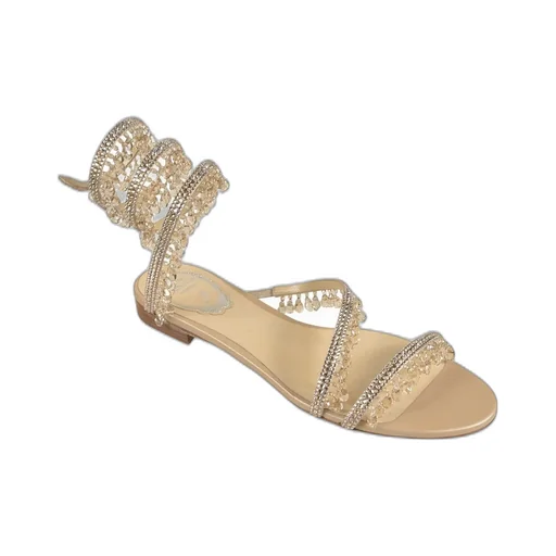 René Caovilla Embellished Open Toe Sandals