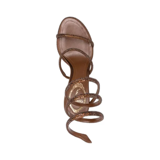 René Caovilla Embellished High Stiletto Heel Sandals