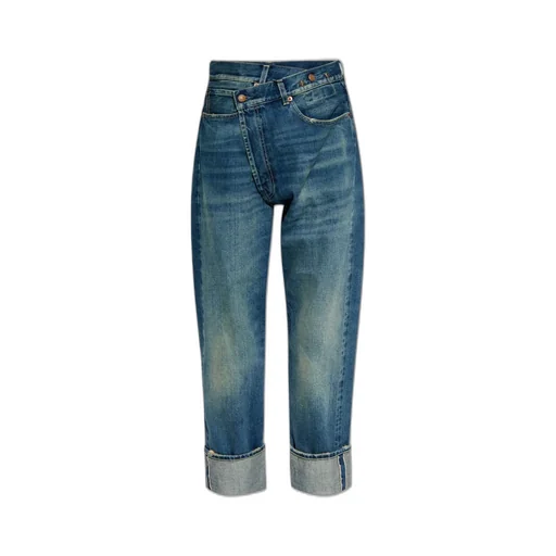 R13 Cross Over Straight-Leg Jeans
