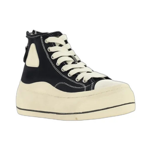 R13 Flatform High-Top Lace-Up Sneakers