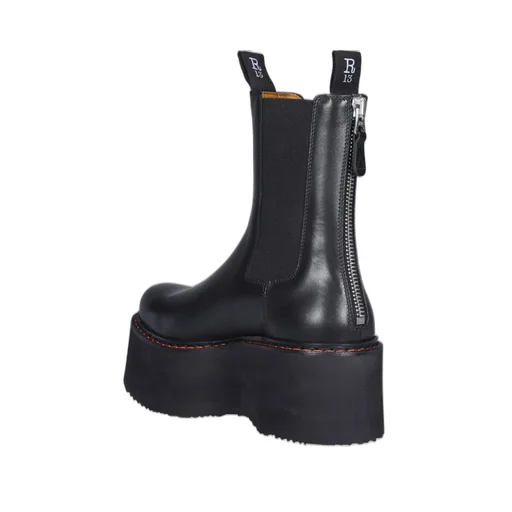 R13 Round Toe Zipped Boots