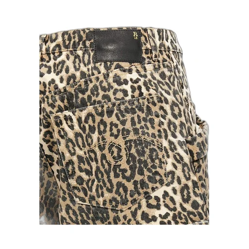 R13 Leopard Printed Pouch Pocket Shorts