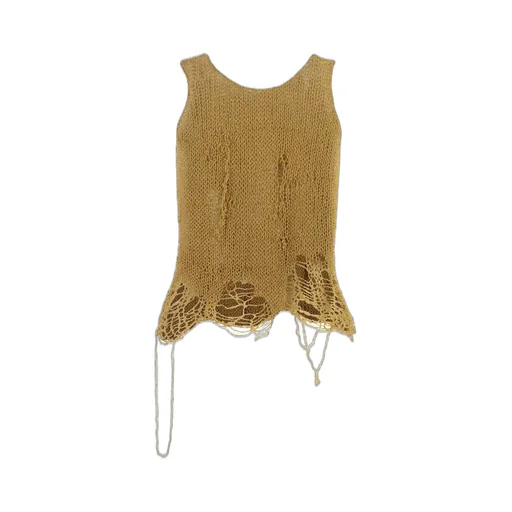 R13 Distressed Knitted Tank Top