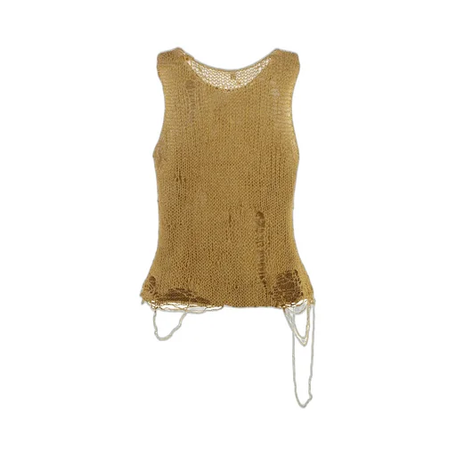 R13 Distressed Knitted Tank Top