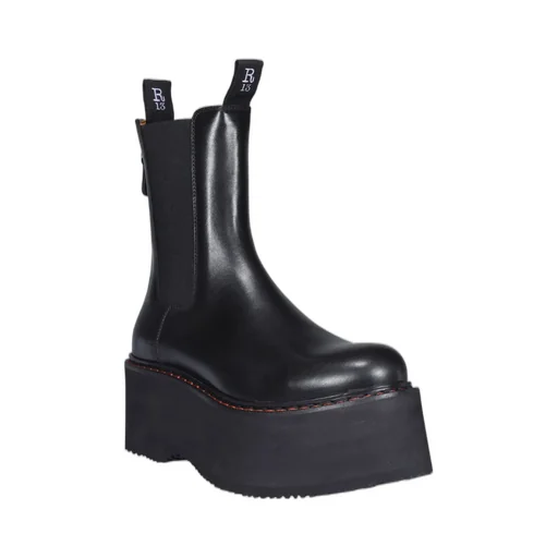 R13 Round Toe Zipped Boots