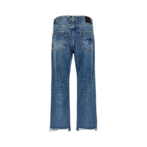 R13 Boyfriend Mid-Rise Distressed Jeans