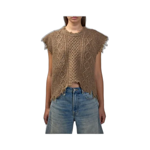 R13 Boyfriend Frayed Edge Vest