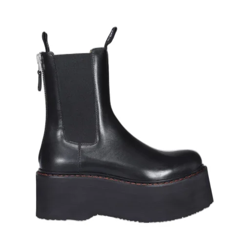 R13 Round Toe Zipped Boots