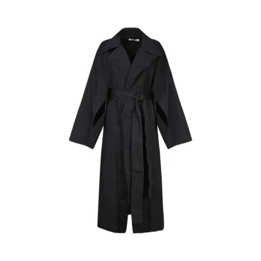 Quira Oversized Belted Coat With Pockets