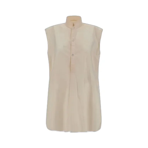 Quira Mandarin Collar Sleeveless Top