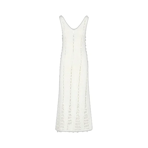 Remain Birger Christensen Crochet Knit V-Neck Dress
