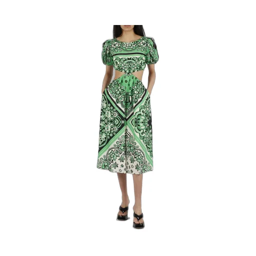 Redvalentino Bandana Printed Poplin Midi Dress