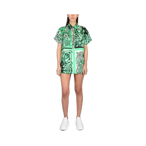 Redvalentino Bandana Printed Short-Sleeved Shirt
