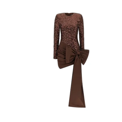 Rotate Sequin Embellished Bow Mini Dress