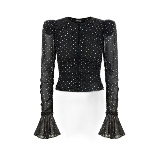 Rotate Chiffon Ruched Blouse