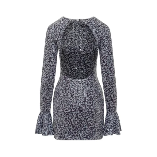 Rotate Cut-Out Detailed Sequinned Mini Dress