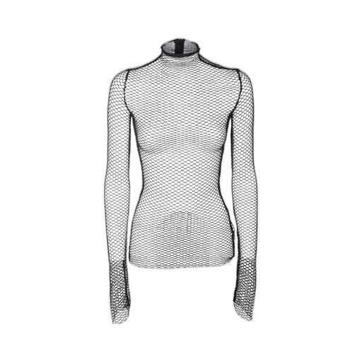 Rev Mock Neck Mesh Top