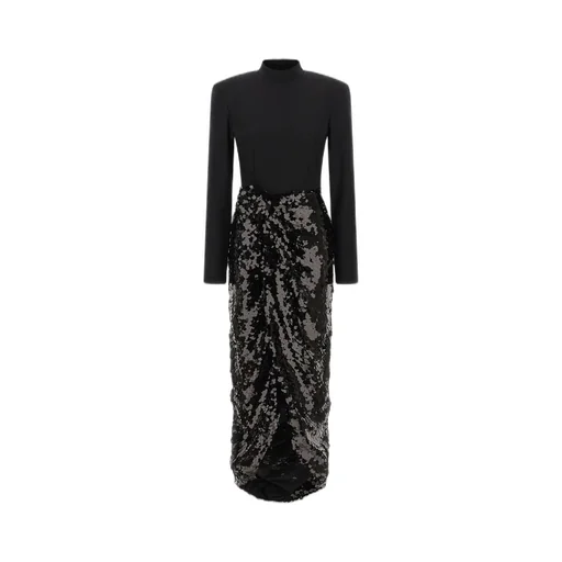 Rotate Sequin Embellished Knotted Midi Dress