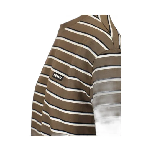 Rotate Striped Jersey Oversized T-Shirt