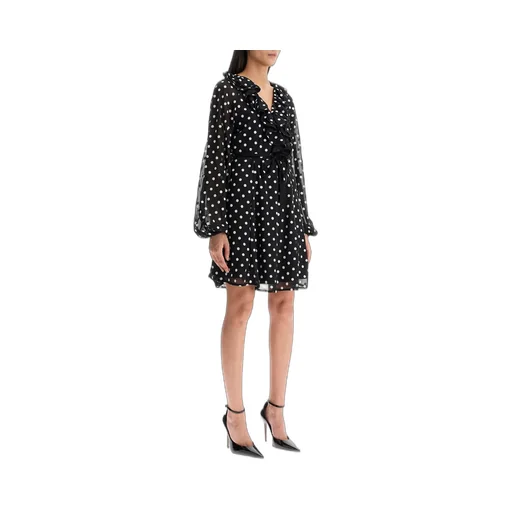Rotate Chiffon Ruffle Mini Dress