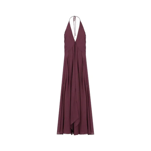 Rotate Halterneck Flared Midi Dress