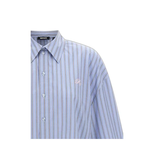 Rotate Pinstriped Oversized Shirt