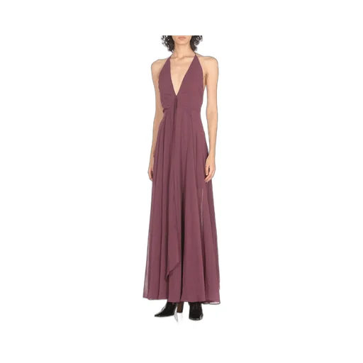 Rotate Halterneck Flared Midi Dress