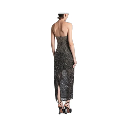 Rotate Embellished Strapless Maxi Dress