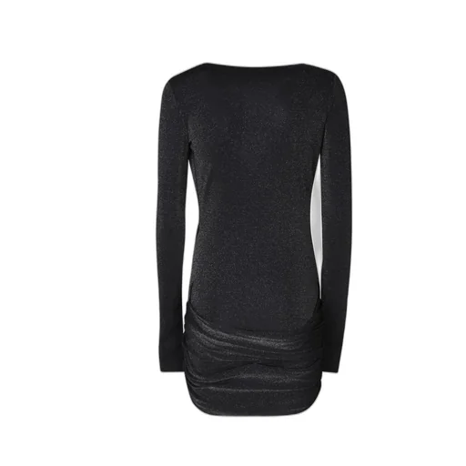 Rev Crossover V Neck Draped Dress
